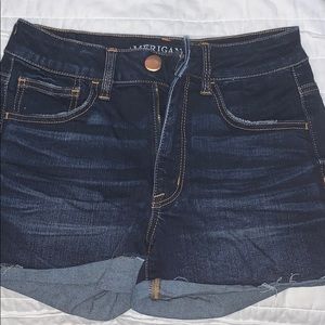 american eagle blue jean shorts